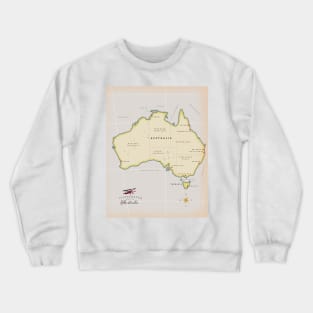 Illustrated map of Australia Crewneck Sweatshirt